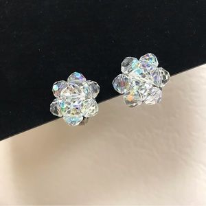 Earrings AB crystals Vintage clip earrings,$1.99 shipping